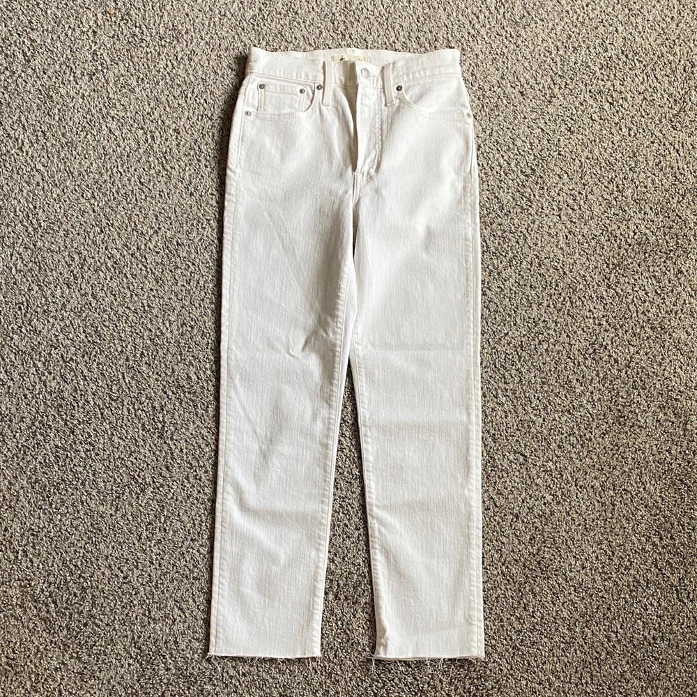 Madewell Women's White High-Waisted Jeans